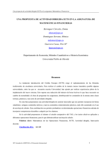Una propuesta de actividad dirigida ECTS en la asignatura