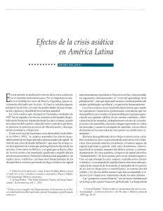 Efectos de la crisis asiática en América Latina