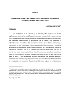 ensayo comercio internacional para el sector agrícola colombiano
