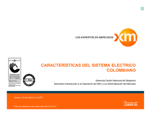 Características del Sistema Eléctrico Colombiano