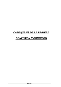 CATEQUESIS DE LA PRIMERA CONFESIÓN Y COMUNIÓN