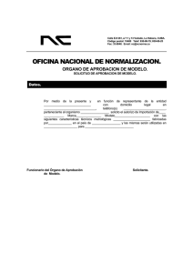 Solicitud de Aprobación - Oficina Nacional de Normalización