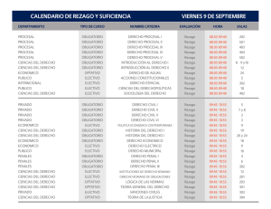 Revisa el calendario de rezago y suficiencia