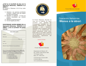 &ldquo;Manos a la obra&rdquo; - Asambles de Iglesias Cristianas Internacional
