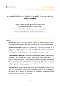 La tendencia hacia la servitización en la gestión de la prevención