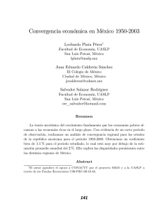 Convergencia económica en México 1950 2003