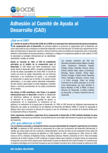 Adhesión al Comité de Ayuda al Desarrollo (CAD)