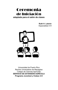 Iniciacion 4-H - Recinto Universitario de Mayagüez
