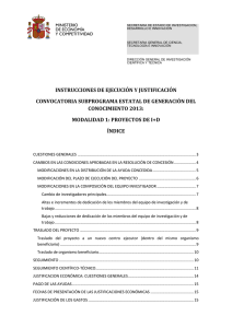 Instrucciones de ejecución y justificación