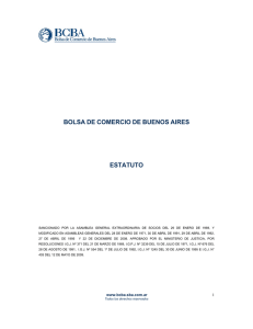 Estatuto BCBA a mayo 2009 - Bolsa de Comercio de Buenos Aires