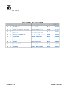 Grupos menores 2016 - Carnaval de Badajoz