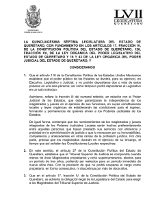 la quincuagésima séptima legislatura del estado de querétaro, con