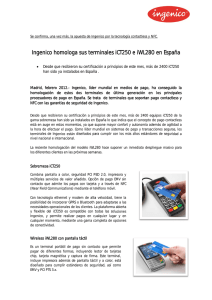 Ingenico homologa sus terminales iCT50 e iWL280 en España