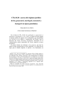 CTh.10.20 : acerca del régimen jurídico de los gynaeciarii