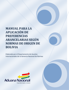 Normas de Origen - Aduana Nacional