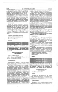 Norma Sanitaria Alimentos y Bebidas - Resolución Ministerial Perú