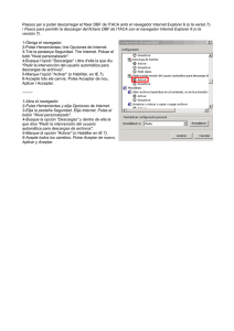 Pasos para descargar el fichero DBF desde ITACA con Internet