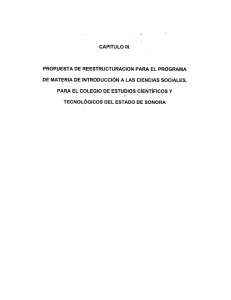 propuesta de reestructuracion para el programa de