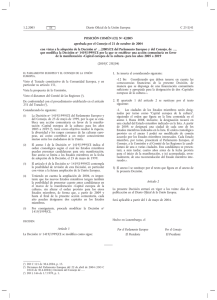 POSICIÓN COMÚN (CE) No 4/2005 aprobada por el Consejo el 21