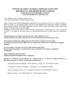 notice of joint general pmmary election republican and democratic