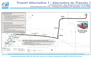 Transit Alternative 1 l Alternativa de Tra`nsito 1 - I