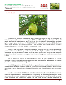 1. Introducción La guayaba en México es una fruta que se