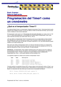 Programación del Timer1 como un temporizador