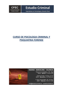 curso de psicologia criminal y psiquiatria forense