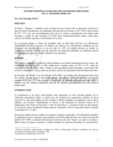 ESTUDIO SINOPTICO-CLIMATICO DE LOS FRIAJES