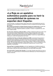 «La Roja es un apelativo eufemístico puesto para no herir la