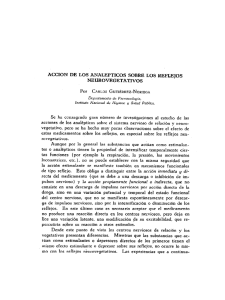 Page 1 ACCION DE LOS ANALEPTICOS SOBRE LOS REFLEJos