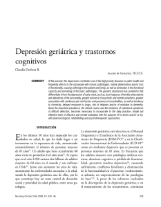 Depresi&oacute;n geri&aacute;trica y trastornos cognitivos