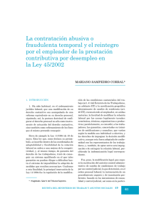 La contratación abusiva o fraudulenta temporal y el reintegro por el