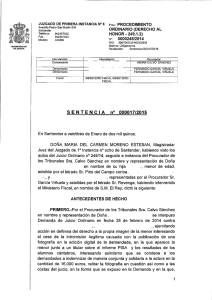 Sentencia Juzgado. Derecho propia imagen