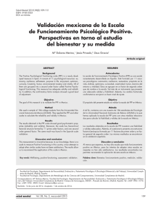 Validaci&oacute;n mexicana de la Escala de Funcionamiento Psicol&oacute;gico