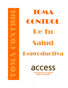 ¡TOMA CONTROL! De tu Salud Reproductiva