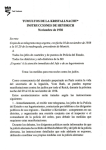 Instrucciones de Heydrich antes de la Noche de los