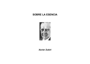 Zubiri - Sobre la Esencia