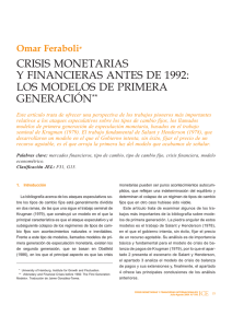 crisis monetarias y financieras antes de 1992: los