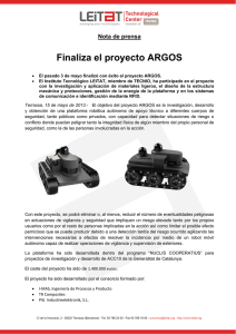Finaliza el proyecto ARGOS