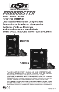DSR108, DSR109 - Schumacher Electric