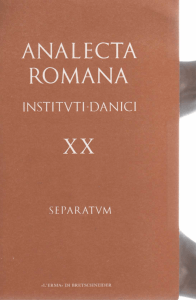 Page 1 ANALECTA ROMANA INSTITVTI vDANICI XX SEPARATVM