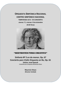 Sinfonía Nº 5 en do menor, Op. 67 Concierto para Violín Orquesta
