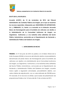 RE 077/2013 y RE 078/2013. Acuerdo 65/2013, de 12 de noviembre