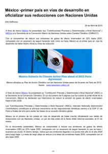 México -primer país en vías de desarrollo en oficializar sus
