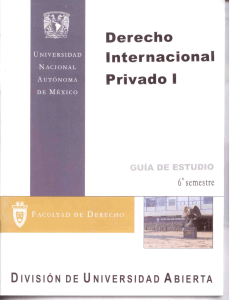 Derecho Internacional Privado I