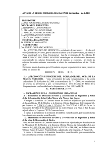 Pleno 27/11/08 - Ayuntamiento de Castellanos de Moriscos