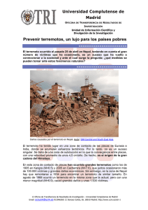 Prevenir terremotos, un lujo para los países pobres