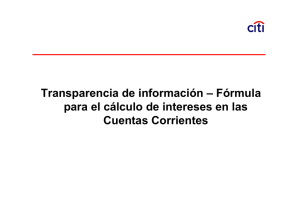 Transparencia de información – Fórmula para el cálculo