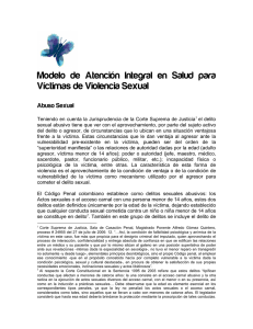 Modelo de Atención Integral en Salud para Víctimas de Violencia